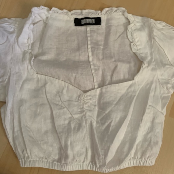 Reformation White Linen Top Skirt S or 4-6 EUC - Picture 2 of 5